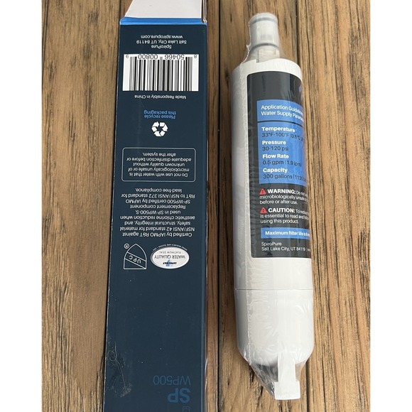 Spiropure SP-WP500 Refrigerator Water Filter Whirlpool Kenmore Brand New Sealed - Picture 8 of 8
